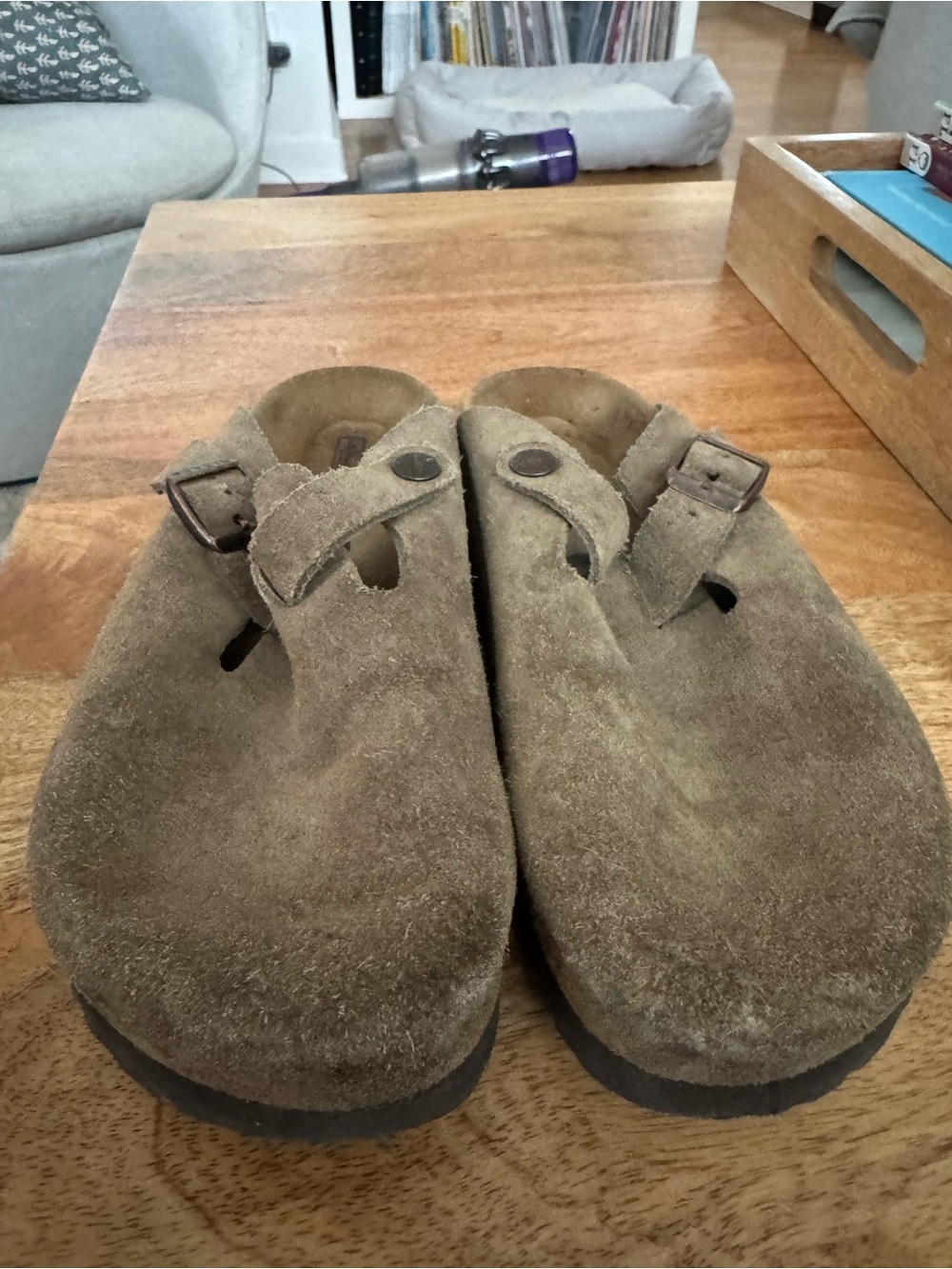Classic Birkenstock Clog Taupe Suede Size 36 - Picture 7 of 8